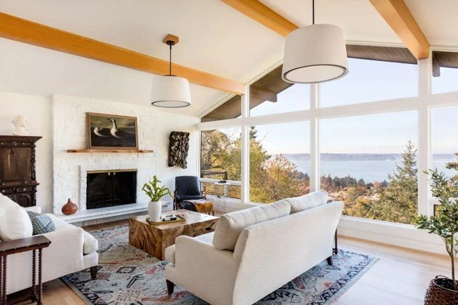 Explore a full-home interior design project in Canandaigua, NY, created as a colorful and collected lakeside forever home for a couple entering their empty-nest years.
