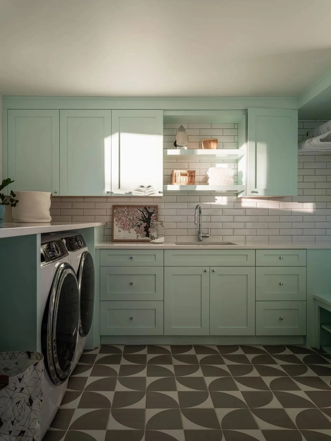 A colorful Snyder home designed for a fresh chapter, blending Craftsman-inspired warmth, natural wood, expressive tile, music, pop art, and collected furnishings into a space that feels joyful and entirely personal.