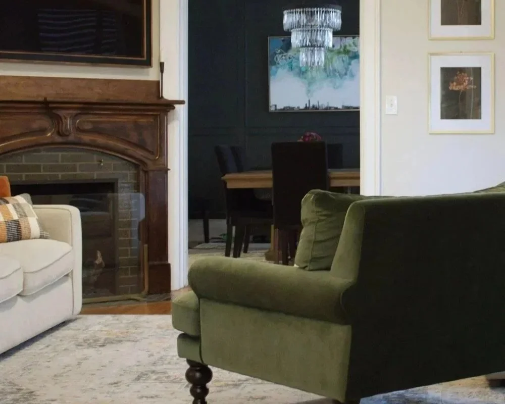 When designing this Buffalo, NY living room the owners entrusted our team with a complete redesign, we saw an opportunity to reimagine their beloved space while honoring its history.