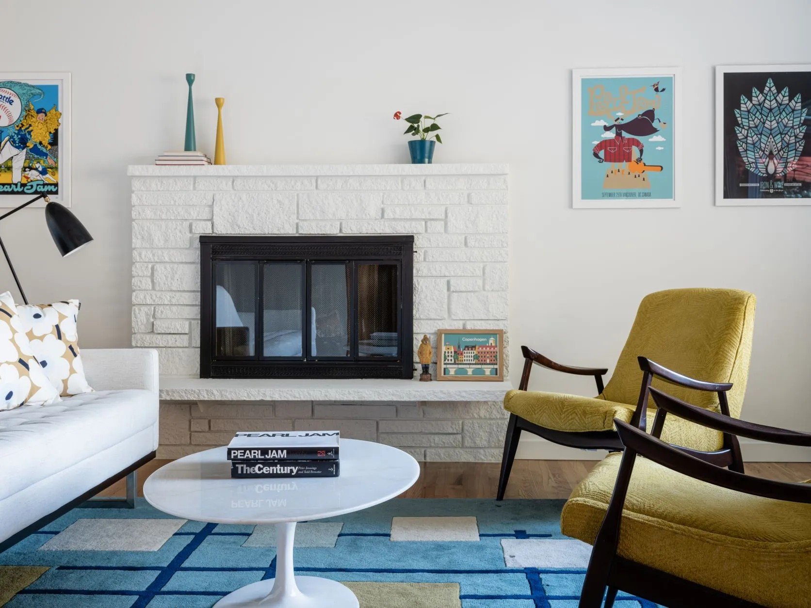A colorful Snyder home designed for a fresh chapter, blending Craftsman-inspired warmth, natural wood, expressive tile, music, pop art, and collected furnishings into a space that feels joyful and entirely personal.