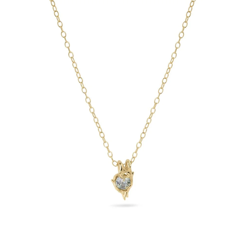 'Entwined' Green Sapphire Pendant