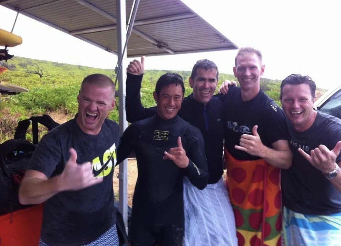Heston Blumenthal world-famous chef, loving life after his surf lesson with MRSA