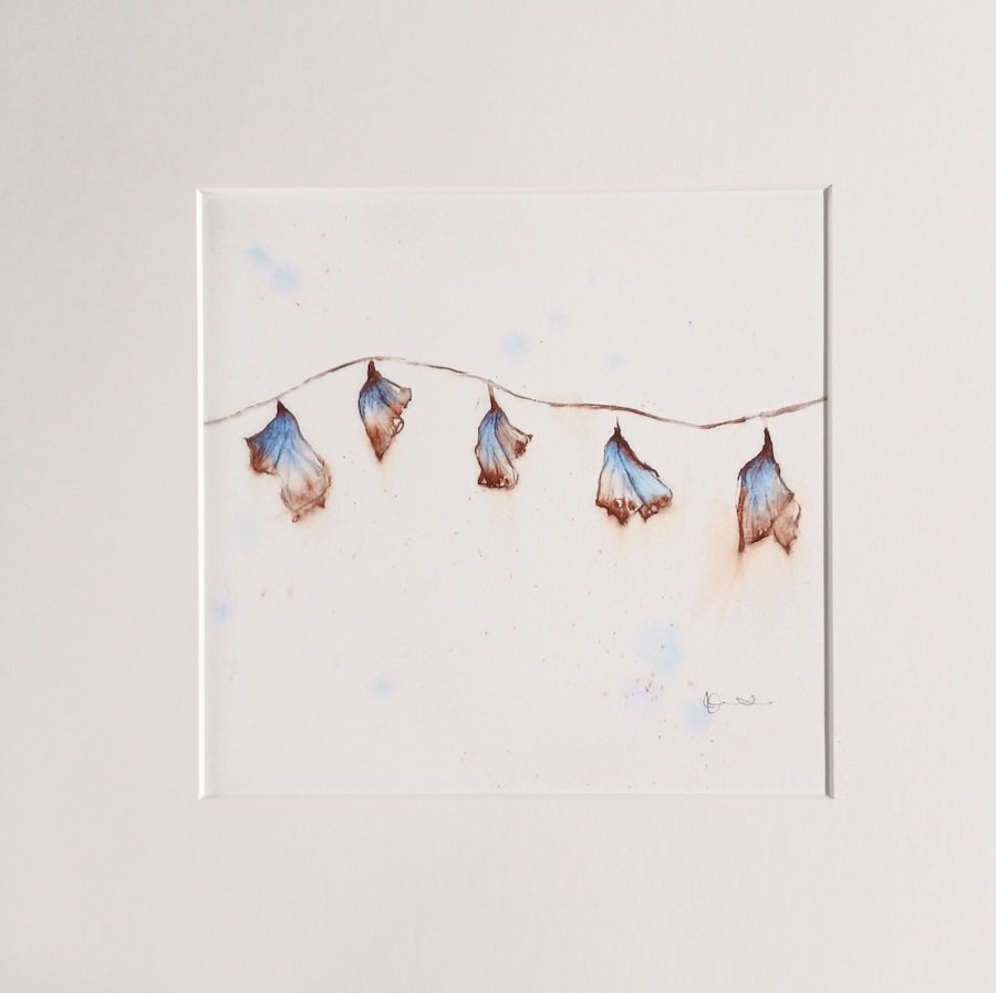 Matted watercolour art print by Jo Duckworth
