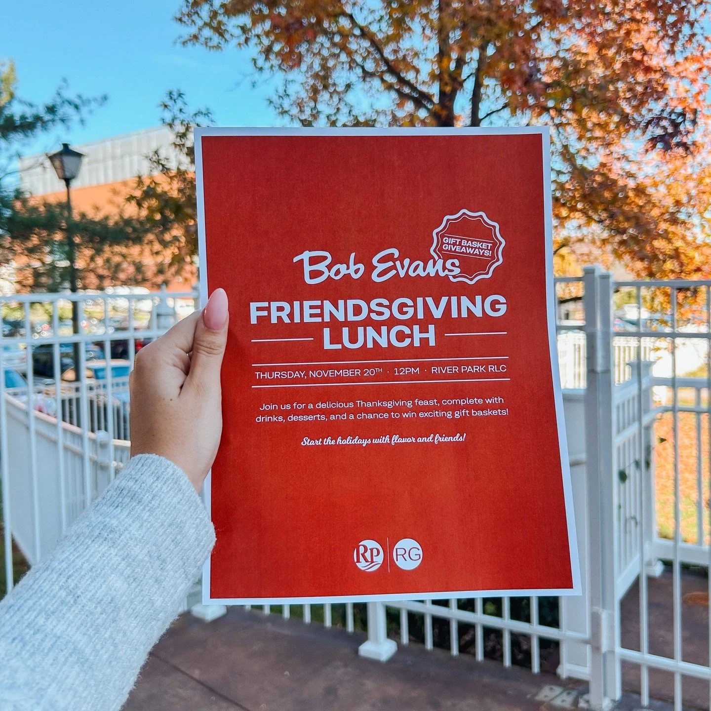 Hey friends!! we are hosting a Friendsgiving in the RLC on Thursday 11/20 🦃Join us for some lunch, desserts, and a give away🥰