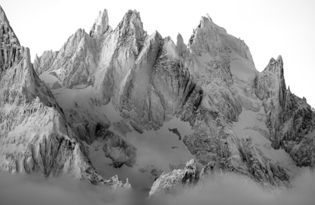 Aiguilles de Chamonix 90 x 135 cm, cadre chêne, Edition Limitée 7 exemplaires dans le format
CHF4400