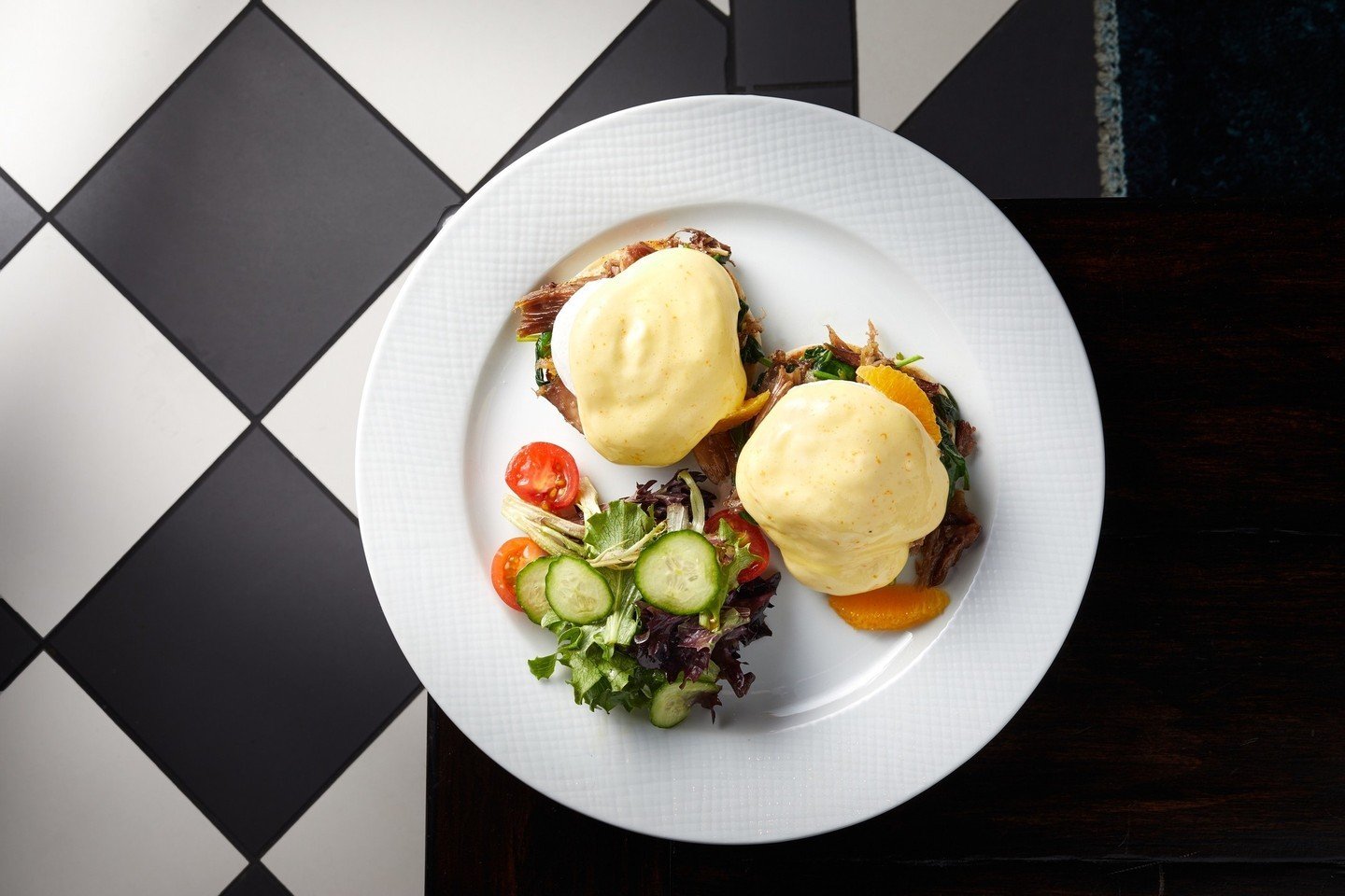 Bon app&eacute;tit to #NationalEggsBenedictDay, full flavored with confit pork shoulder and creole mustard hollandaise! 🍳⁠