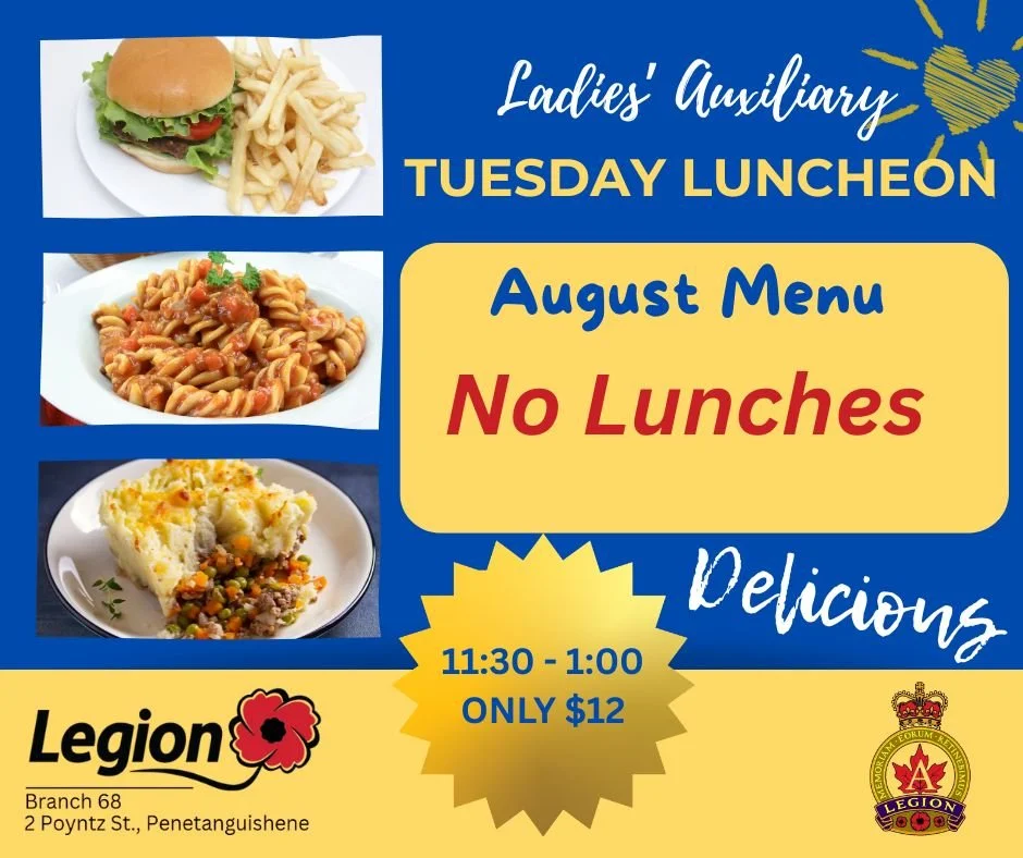 NO LUNCH - Ladies’ Auxiliary Weekly Lunch