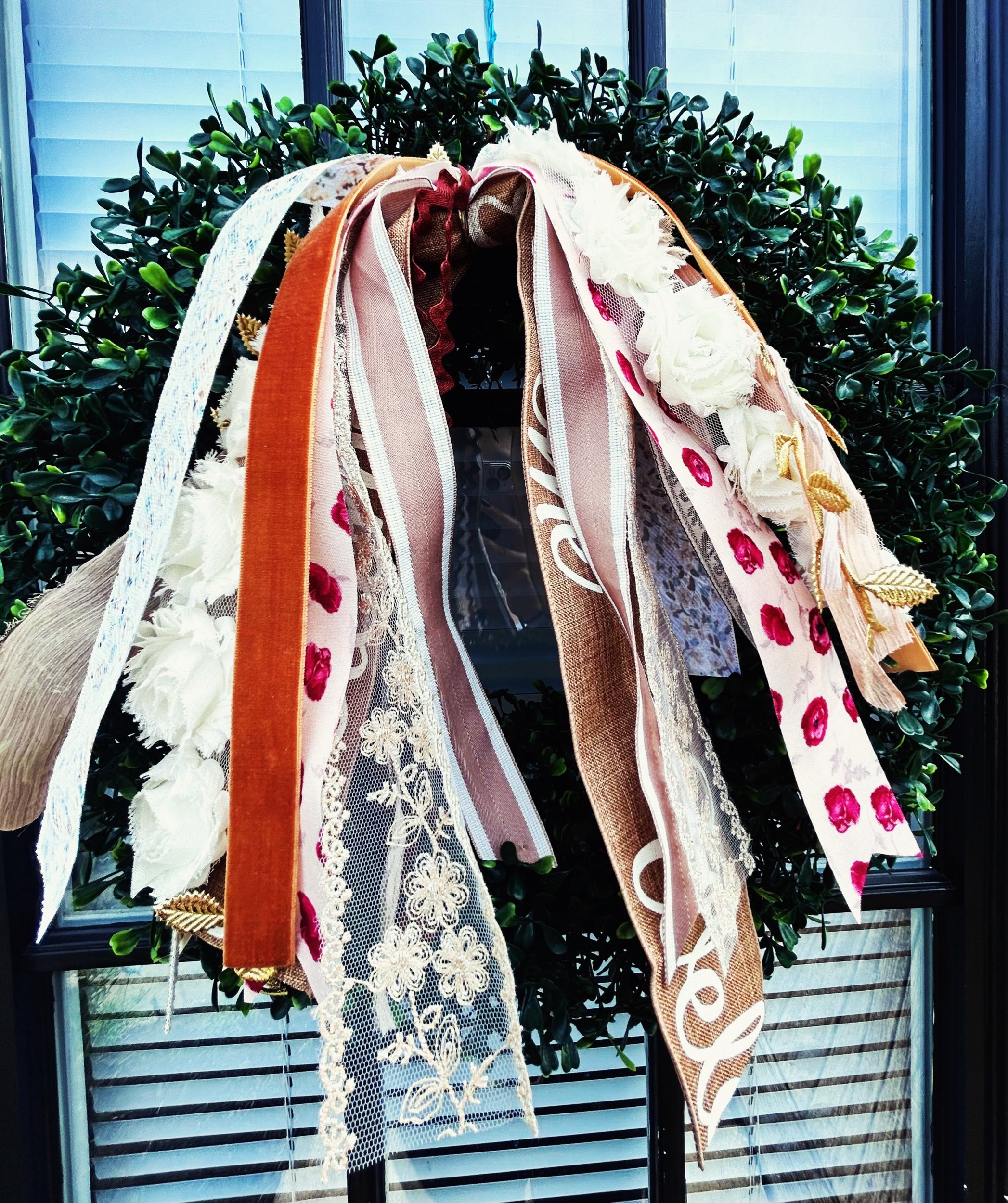SHABBY Wreath Ribbon Set, Ribbon Bundle, Home Décor, Ribbon Sets, Ribbon Trim, Ribbon Bundle for Wreaths, Coffee Filter Wreath Ribbons