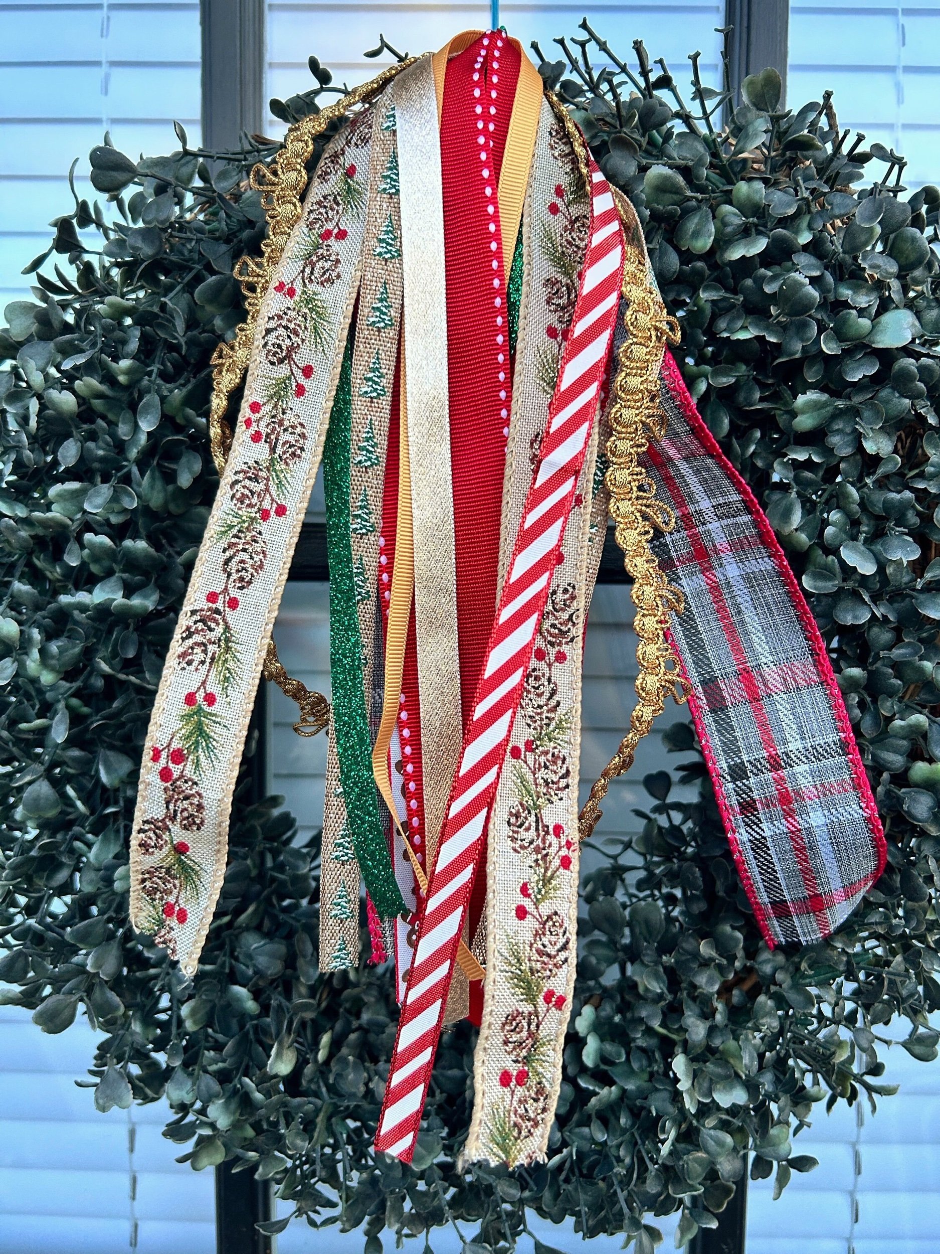 CHRISTMAS Wreath Ribbon Set, Ribbon Bundle, Home Décor, Ribbon Sets, Ribbon Trim, Ribbon Bundle for Wreaths, Coffee Filter Wreath Ribbons
