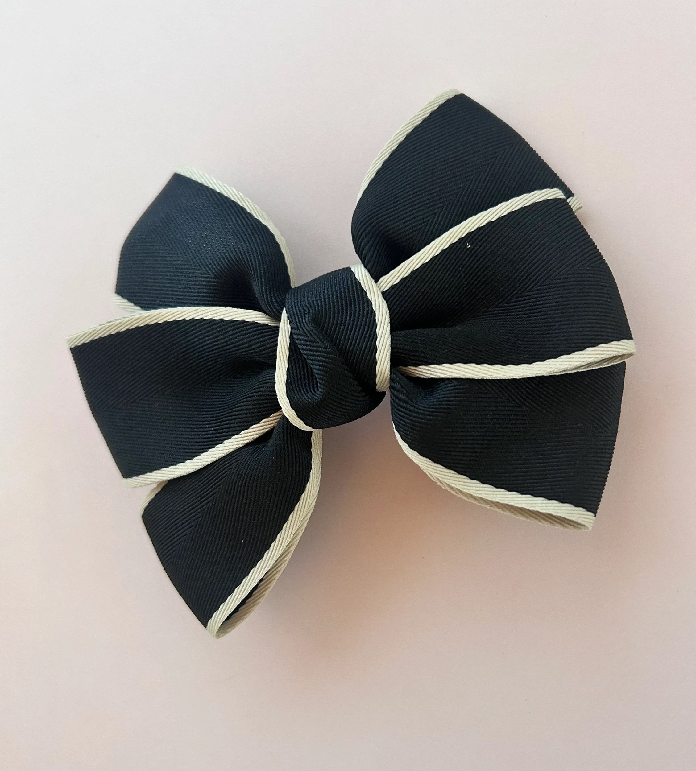 Black Ribbon Hair Bow for Women, Wedding Dressy Hair Bow, Bow Clip, Giant Bow, Formal Black Bow, French Barrette Bow, Christmas Hair Bow