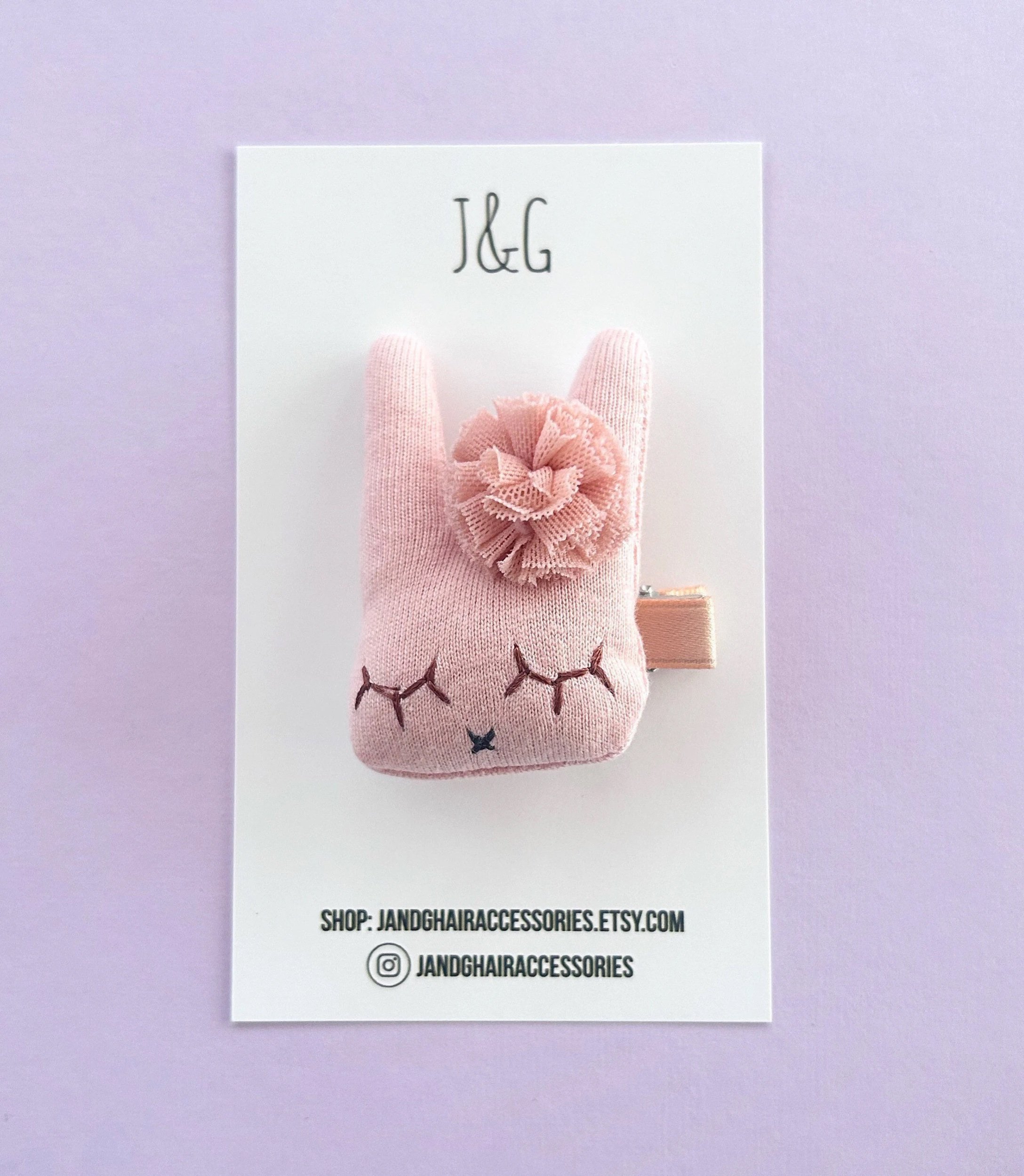 Soft Pink Bunny Hair Clip for Little Girls, Bunny Alligator Hair Clip, Easter Hair Clip for Kids, Gifts for Girls, Spring Barrette for Child