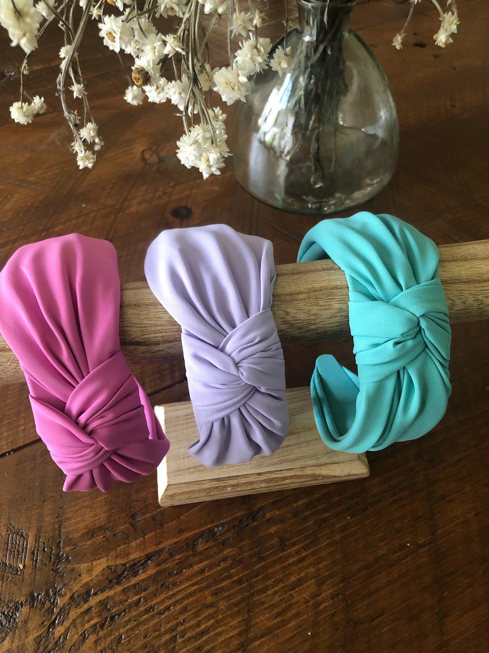 Top Knot Headband for Women, Silky Colorful Headband, Headband for Ladies, Knotted Headband, Gift, Vibrant Headband
