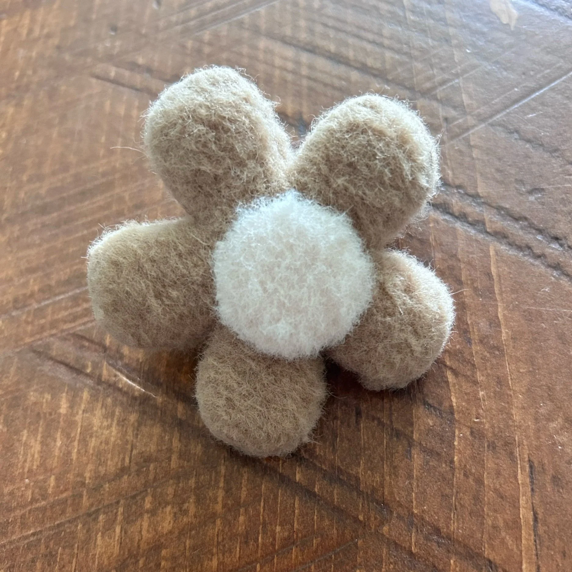 Fuzzy Brown Flower Ponytail Hair Elastic for Child/Baby/Girl, Little Girl Accessories, Flower Ponytail Elastic, Child Photo Prop, Gifts