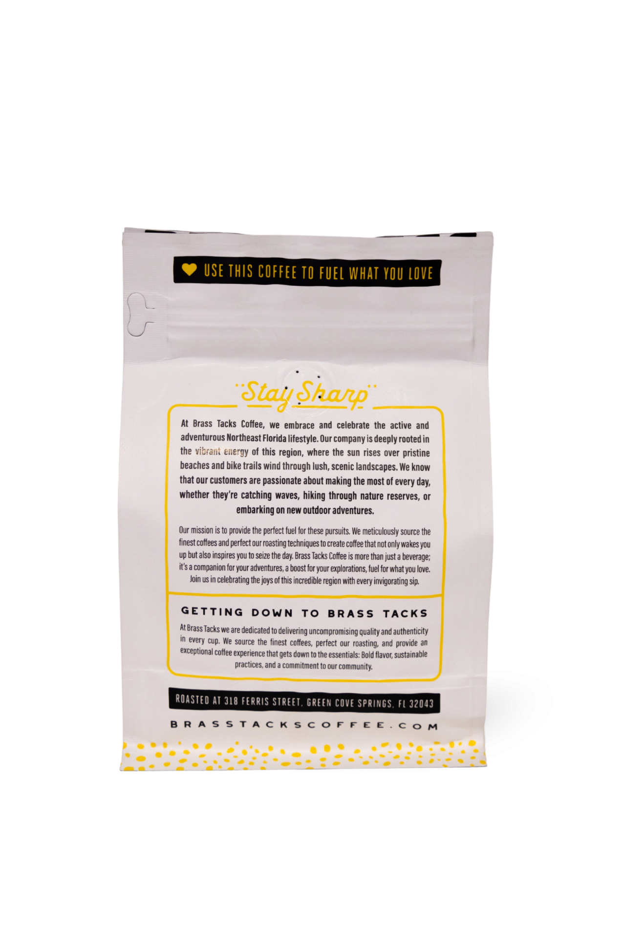 Flow State Espresso Blend coffee bag, freshly roasted specialty espresso with caramel, milk chocolate, and gentle citrus notes