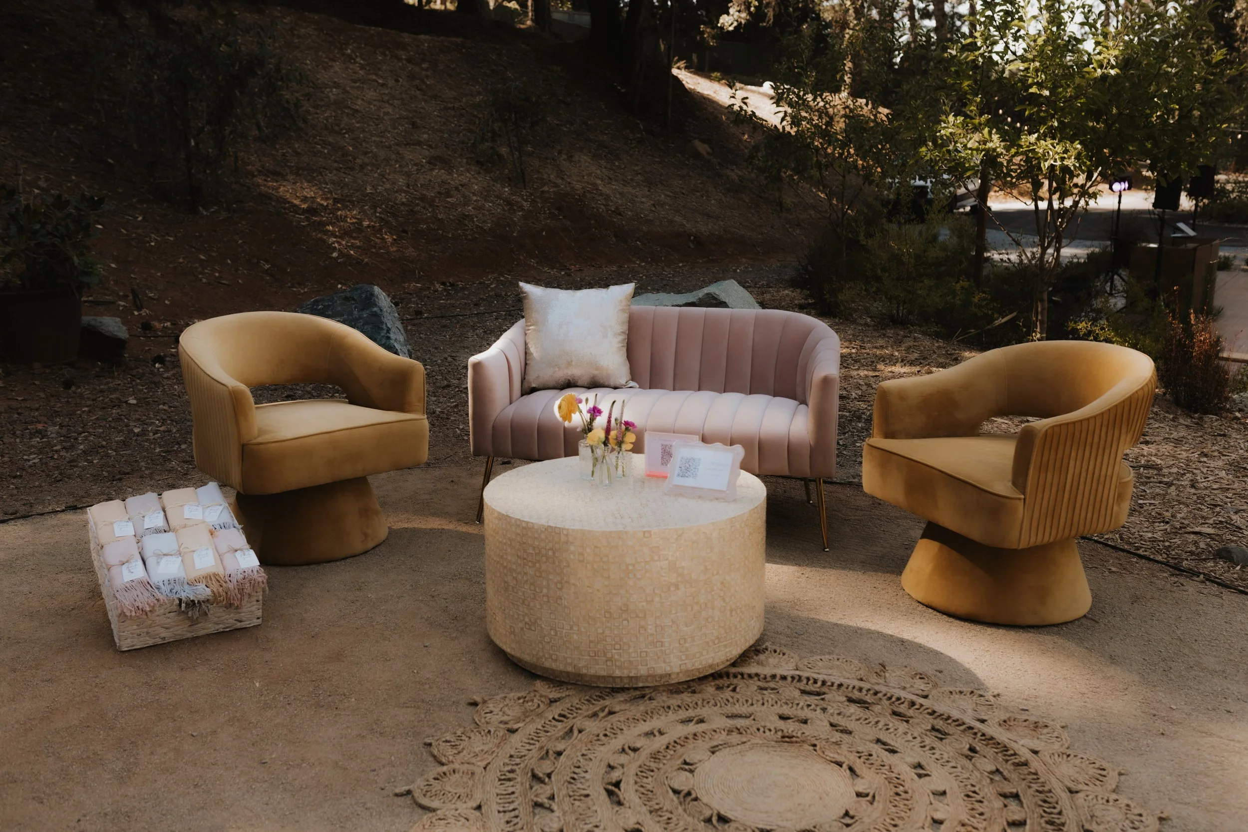 bohemian chic wedding lounge