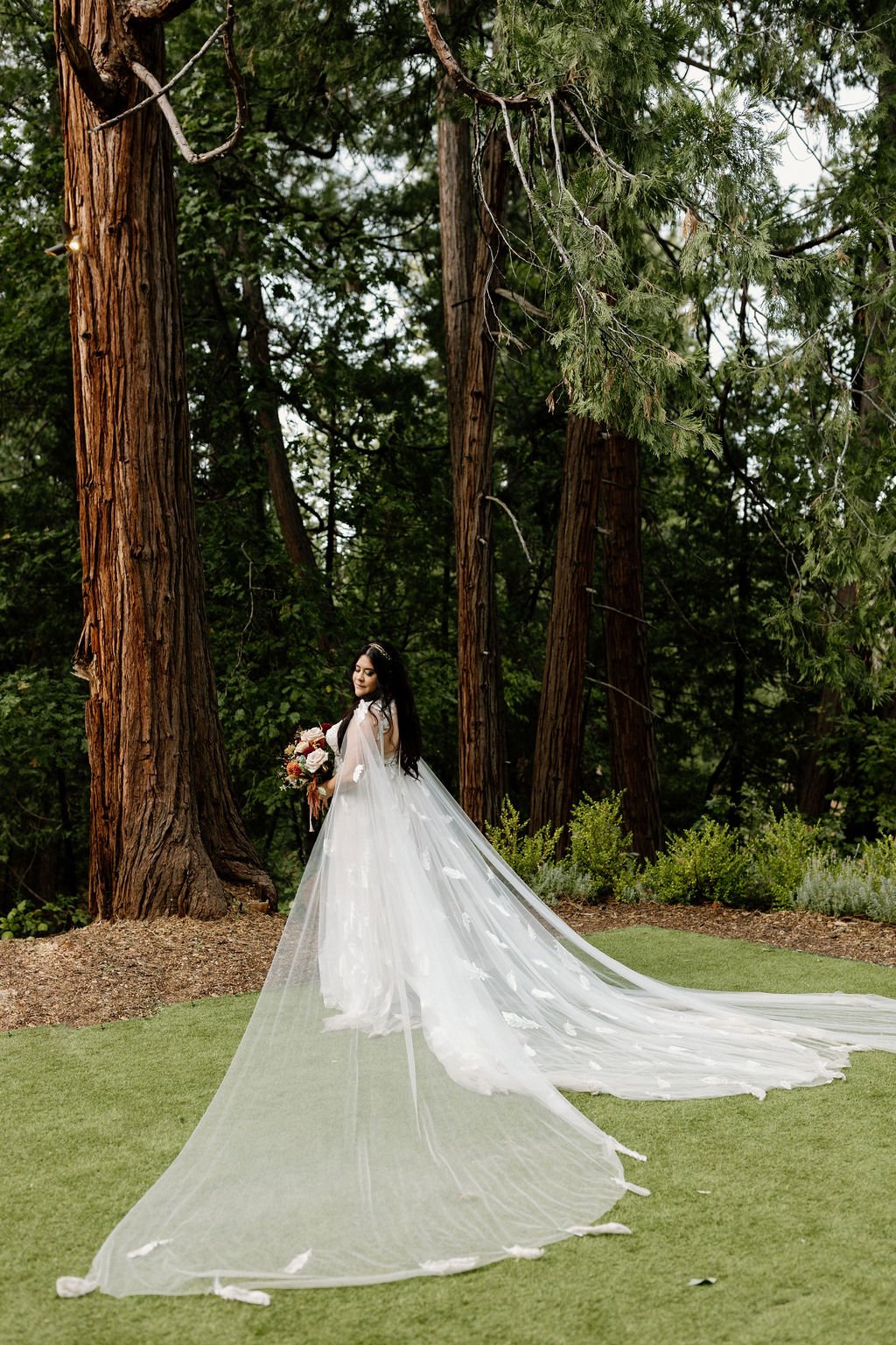 bohemian forest wedding dress