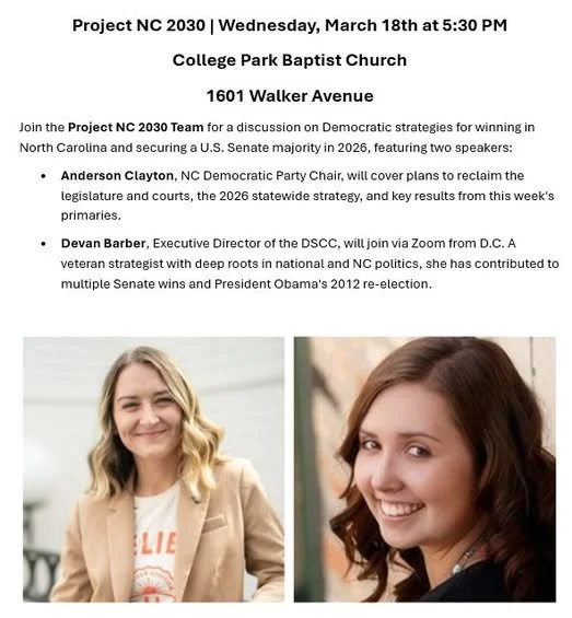 Project NC 2030 Discussion 