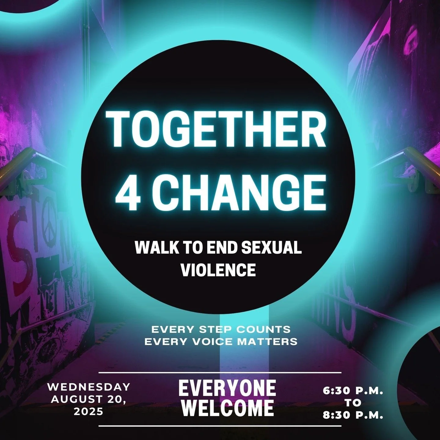 Come out this Wednesday for our Take Back the Night Walk. 
We will be meeting at The Beehive (118 Ontario Ave.) for opening statements, followed by a 1 km walk through the downtown core. 
We will also be having a draw, so make sure to fill out a ball