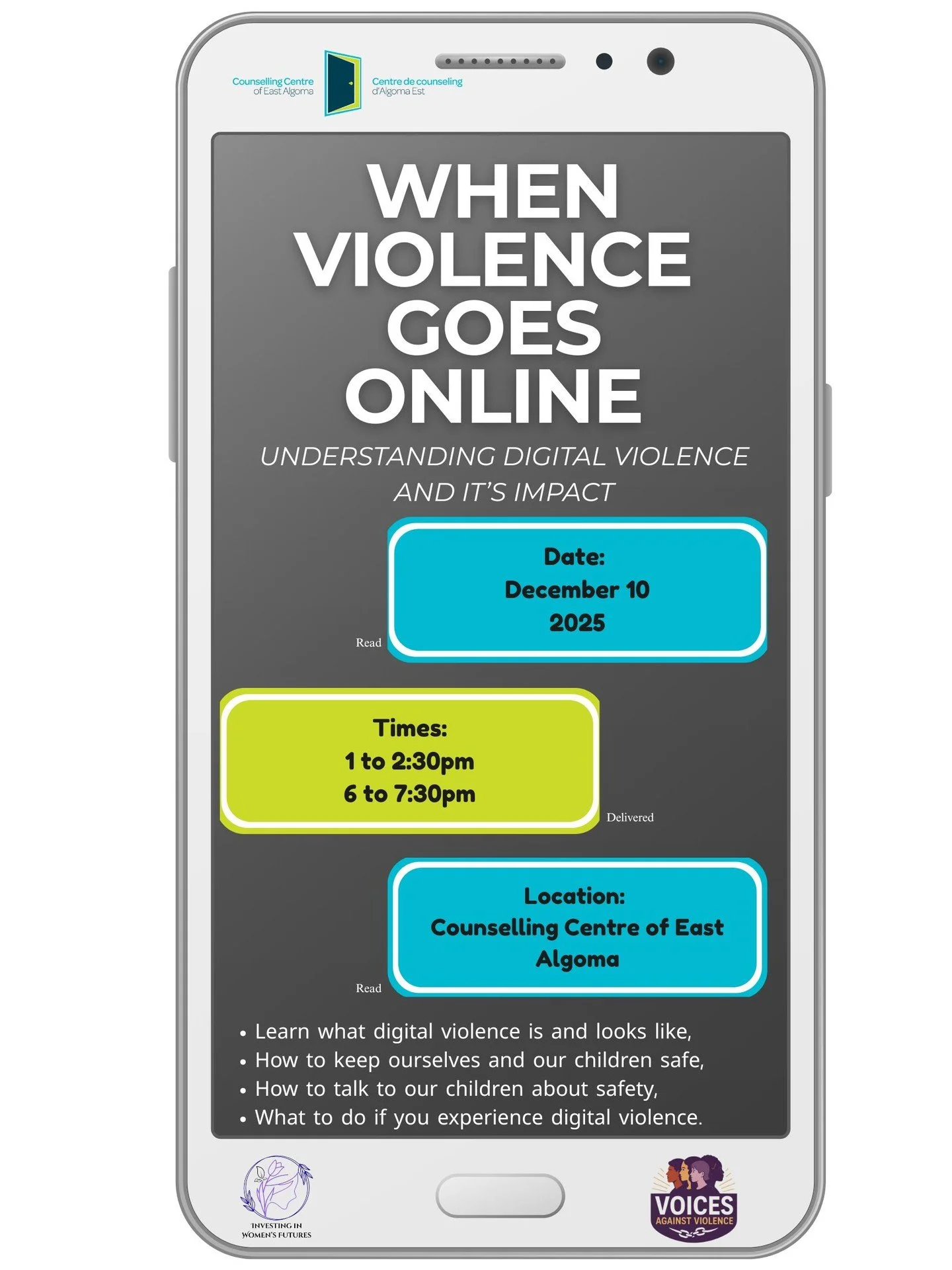 Online abuse is real abuse.
Technology has changed how violence occurs &mdash; moving from in-person to digital spaces where harassment, image-based abuse, stalking, and coercive control can happen through phones and social media.

Join us to learn:
