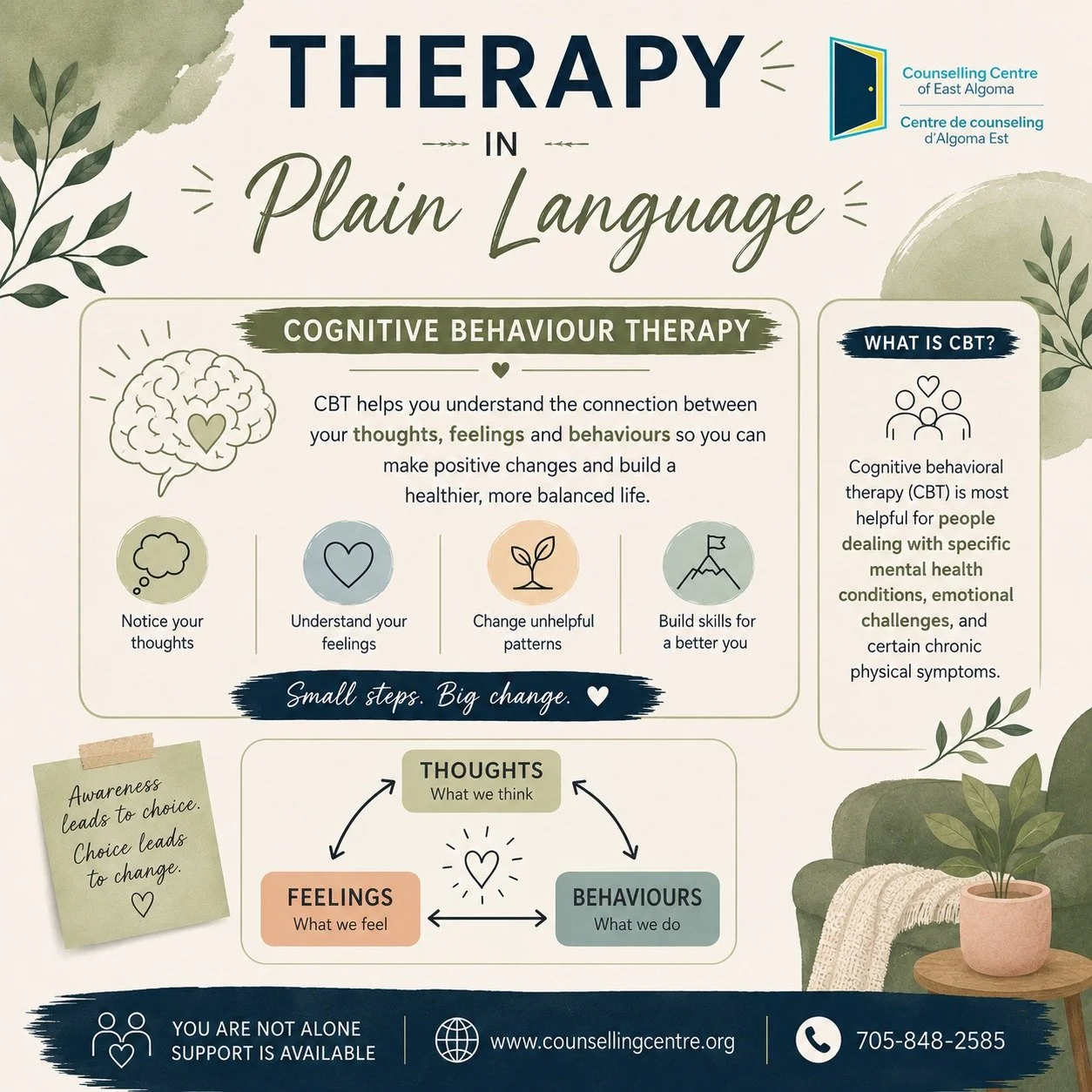 What works for one person may not be the right fit for another, and that&rsquo;s okay!

There are many different approaches to therapy, including Cognitive Behavioural Therapy (CBT), Dialectical Behaviour Therapy (DBT), Solution-Focused Brief Therapy