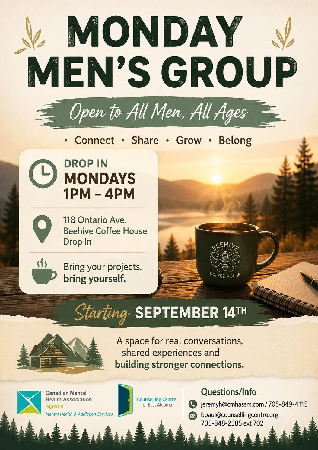 Looking for a place to connect, unwind, and just be yourself? ☕
Our Monday Men&rsquo;s Group is a welcoming drop-in space for men of all ages to connect, share experiences, work on projects, or simply enjoy some good conversation.
There&rsquo;s no pr