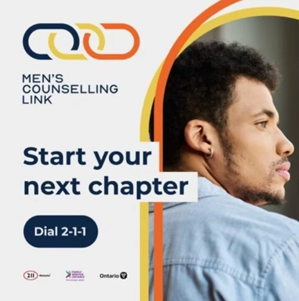 You don&rsquo;t have to wait until you&rsquo;re at a breaking
point to ask for support. Men&rsquo;s Counselling Link
provides free counselling support for men across
Ontario, connecting them with trained professionals
who can help with challenges inc