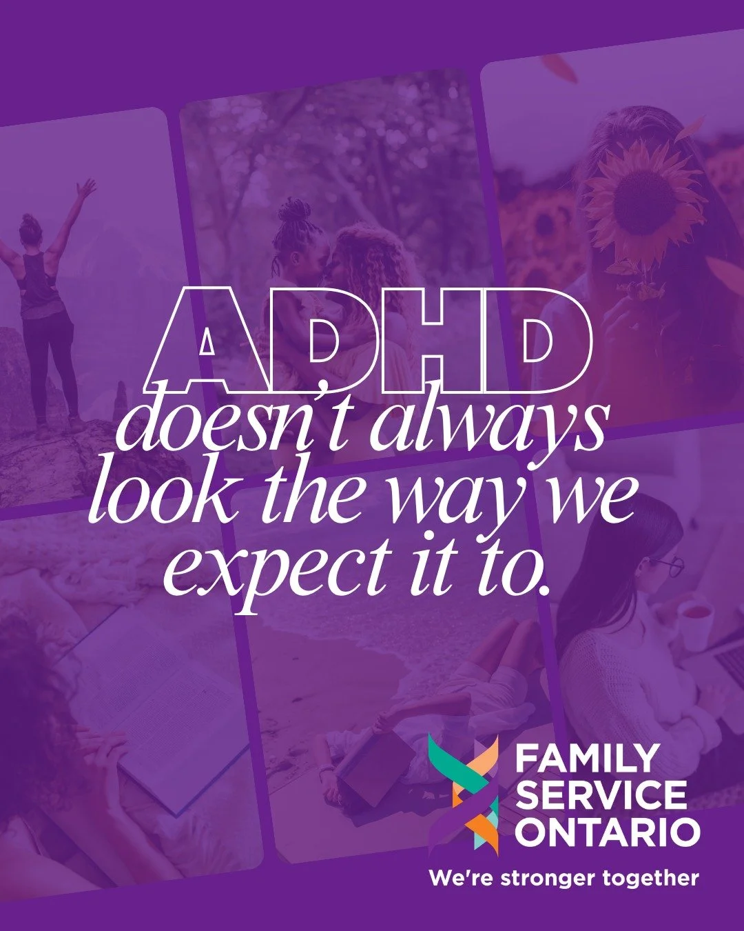 For many women, ADHD can present differently
and may go unrecognized for years. When those
signs are missed, women may instead be
inaccurately diagnosed with a mental health
condition.
We need to raise awareness of the different ways
ADHD can present