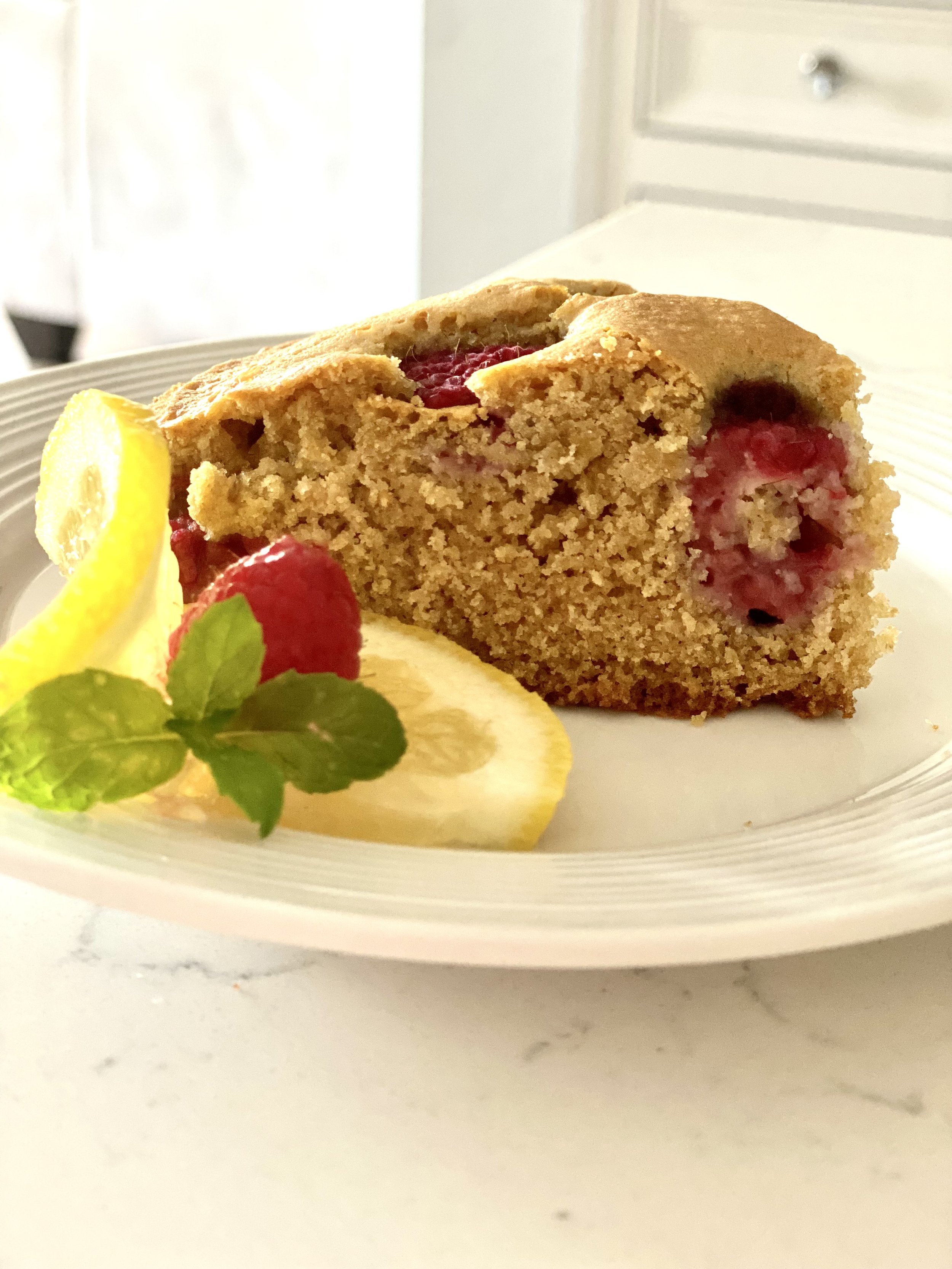 GF DF Lemon Raspberry Cake
