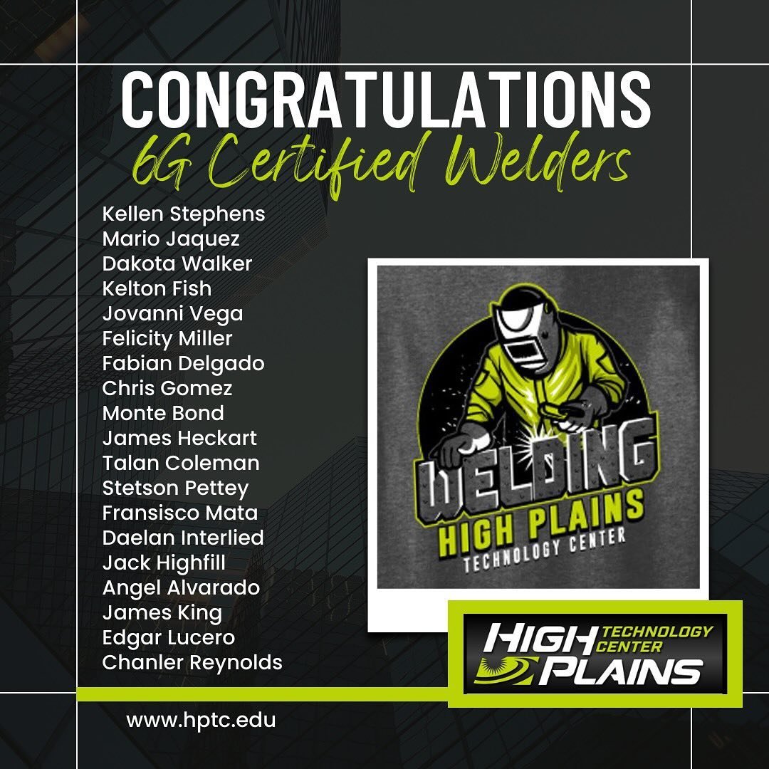 &ldquo;Sparks of Success: Welding Students Pass Their Test!&rdquo;

Congratulations to the following on passing the 6G Pipe Test!