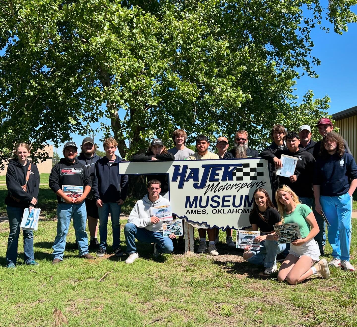 The Automotive Program visited the Hajek Motorsports Museum and Dunsworth Machine on their field trip yesterday!