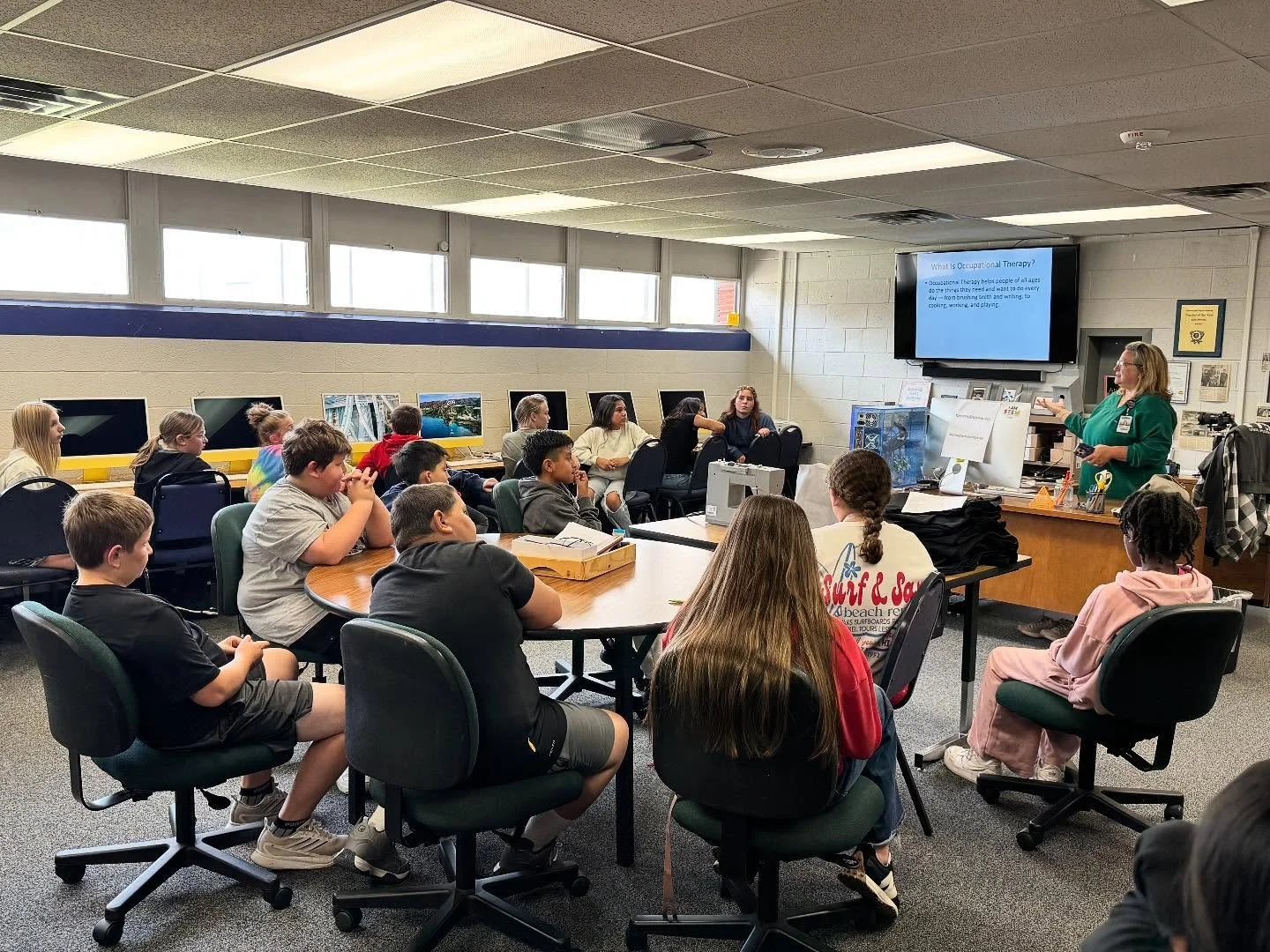 🩺 This month&rsquo;s TAP Club in Woodward focused on Health! 💪
Our guest speakers included Stacy Reynolds, Occupational Therapist with INTEGRIS Health Woodward Hospital, Tyla Yauk-Cunningham, DVM with Woodward Animal Hospital, and several HPTC Heal