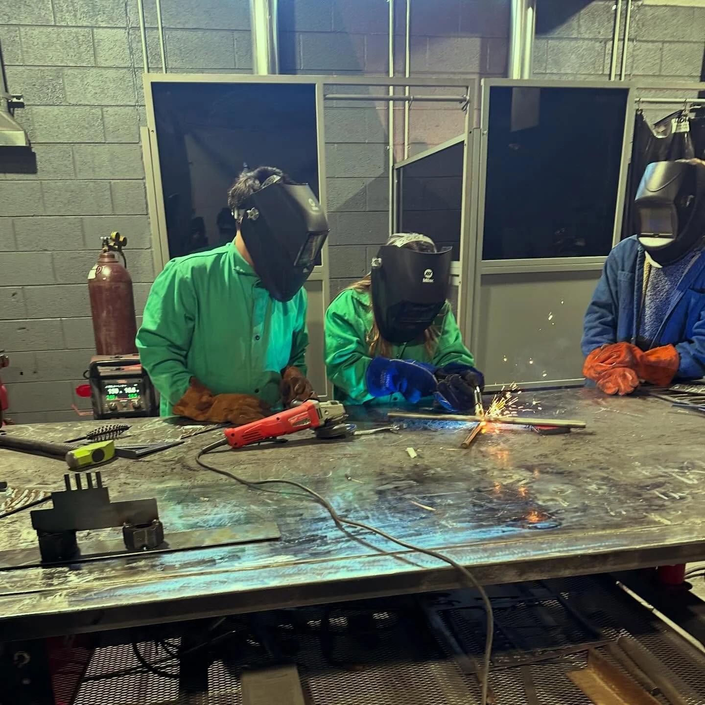 8th grade TAP students working on their welding contest projects at our Woodward campus, building skills, confidence, and curiosity one spark at a time. 🧑&zwj;🏭⚡

The future is bright&mdash;and it&rsquo;s being built right here. 🌟