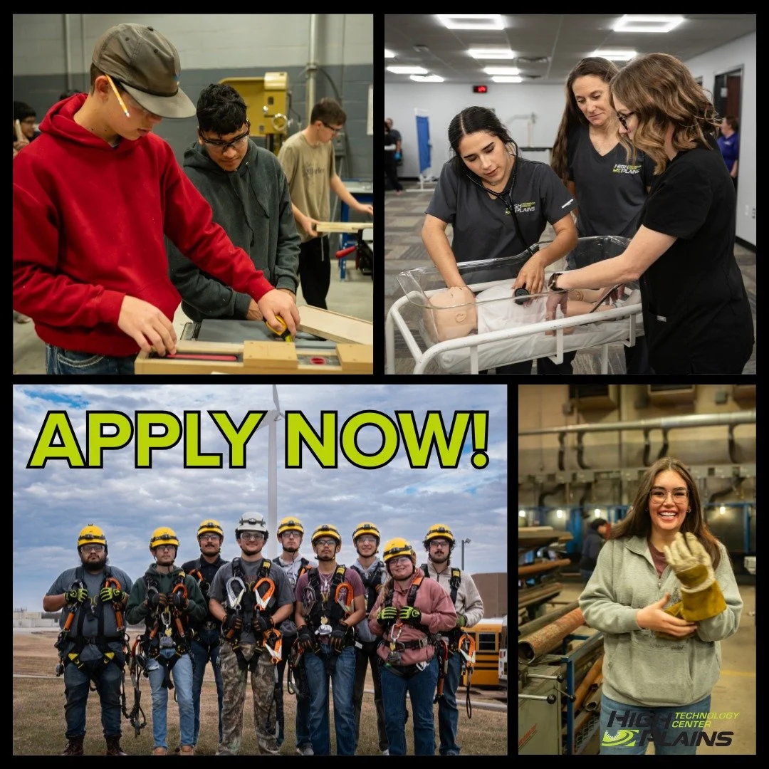 Applications are now OPEN for the 2026&ndash;2027 school year! ✨

Sophomores and juniors&mdash;now is the time to apply and begin preparing for your future career with High Plains Technology Center. These programs are offered during a student&rsquo;s