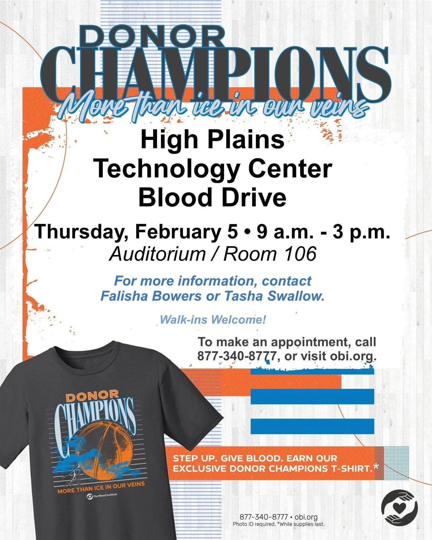 Join us in making a life-saving impact at the High Plains Technology Center HOSA Blood Drive. Your donation can help patients, families, and communities in need&mdash;and it only takes a moment to make a difference.

📅 Thursday, February 5
⏰ 9:00 a.