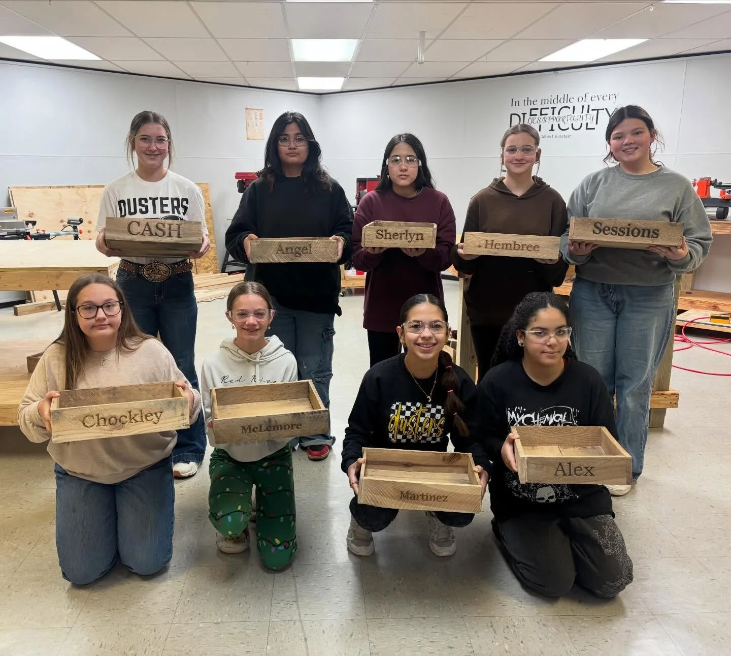 Beaver TAP students have been busy creating coasters, name signs, pallet trays, popsicle projects, and working on their ag mechanics projects 🔨🪵✨