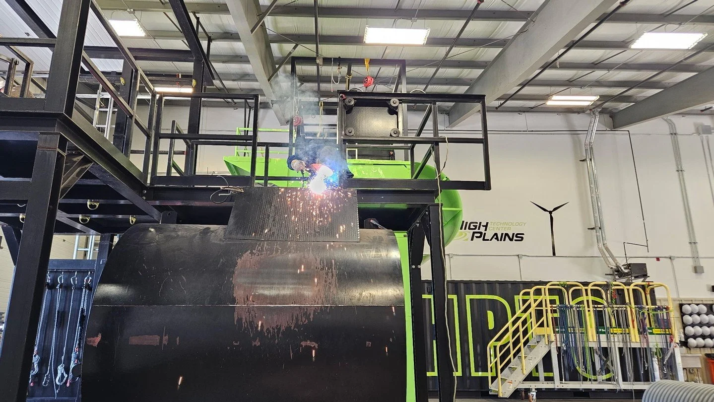 The HPTC Welding Program helped complete work on a wind prop for the HPTC GWO safety training facility recently!