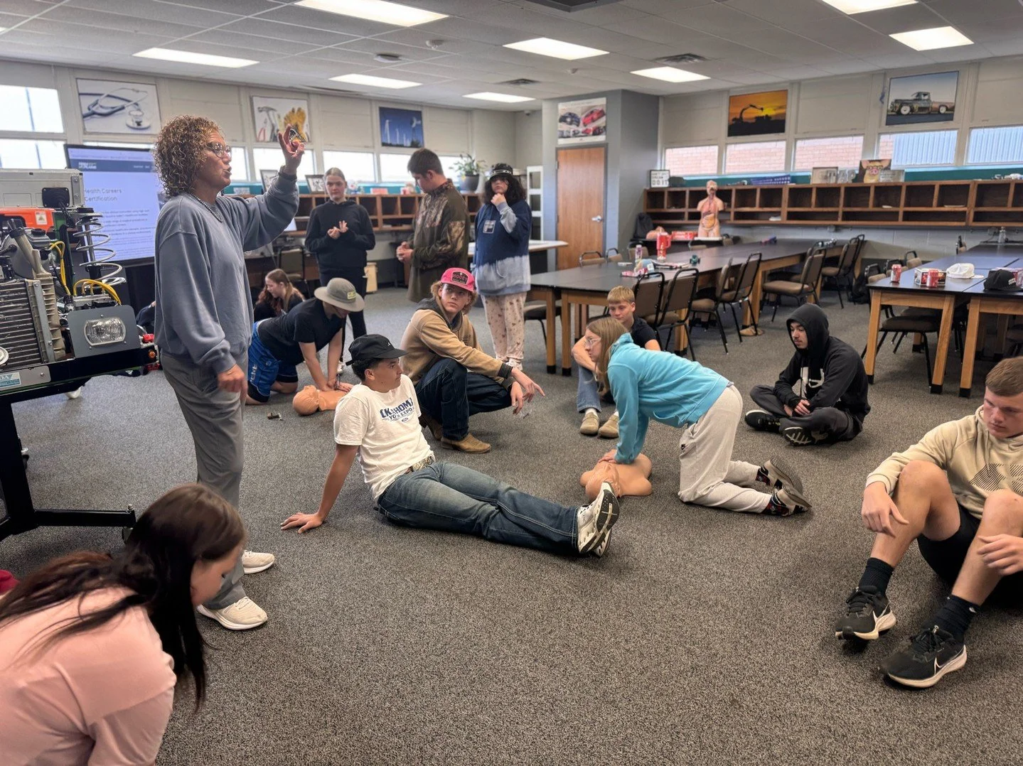 Upperclass TAP students in Woodward are gaining hands-on experience in their study of Health Careers as they learn CPR and the Heimlich maneuver&mdash;essential, life-saving skills that can make a real difference in critical moments. 💚🩺

Whether in