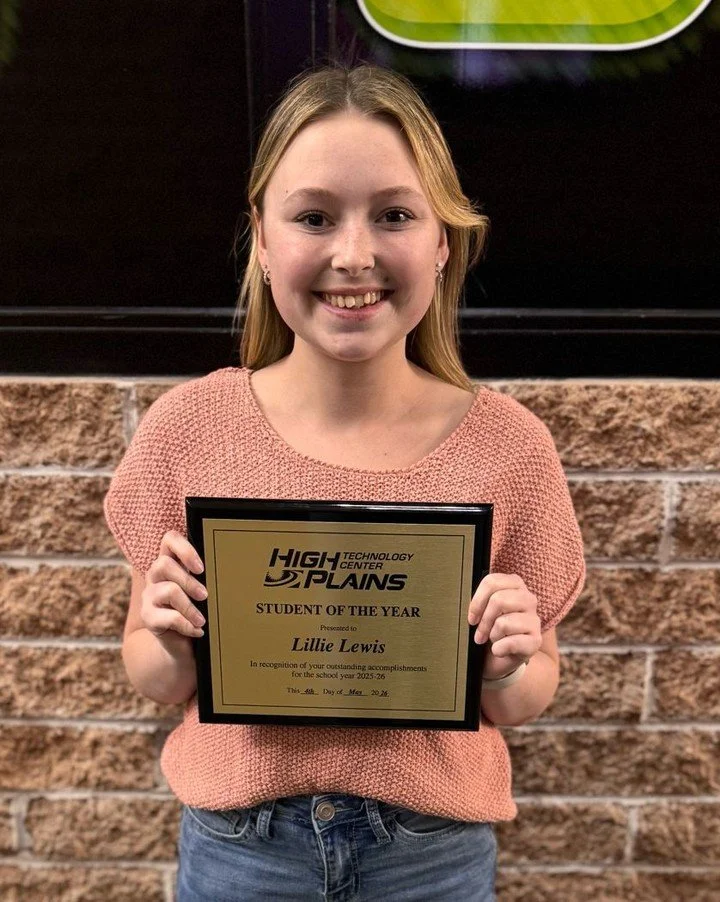 ✨ Student of the Year Honors at High Plains Technology Center ✨

We are proud to recognize Lillie Lewis and Kendall Cline as our Students of the Year! These outstanding young women exemplify what it means to lead with dedication, character, and a str