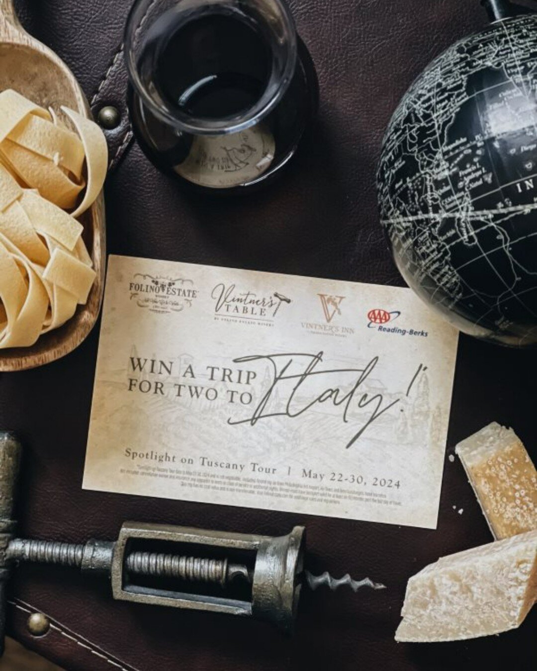 WIN A TRIP FOR TWO TO ITALY! 🍇 🍷 🍝 

Since Andrea &amp; Marco Folino first came up with the idea to open Folino Estate, it has been their passion to bring the Italian culture to Pennsylvania. You've all been so supportive throughout our journey fr