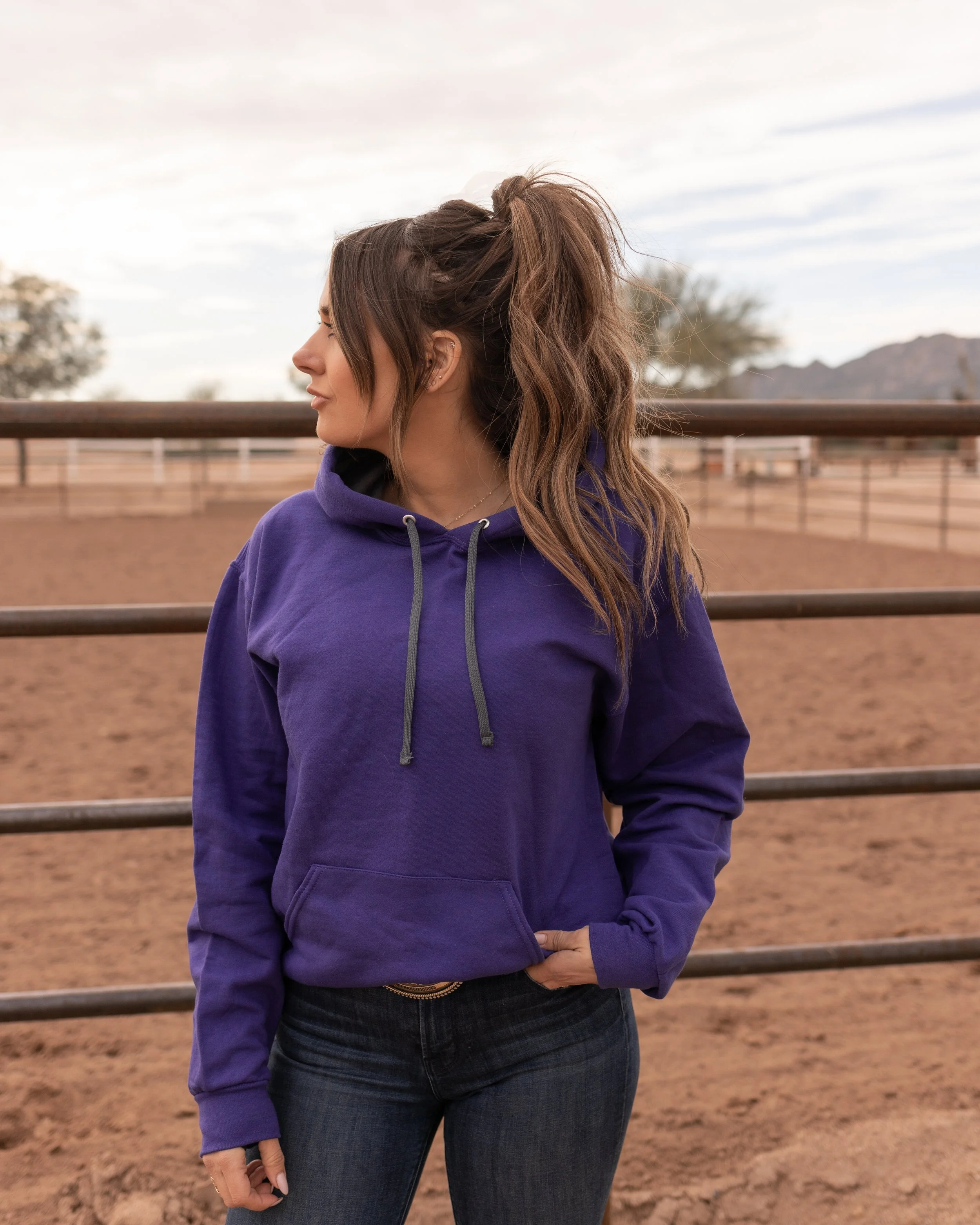 Purple Steve Ross Hoodie — Steve Ross Reining Horses