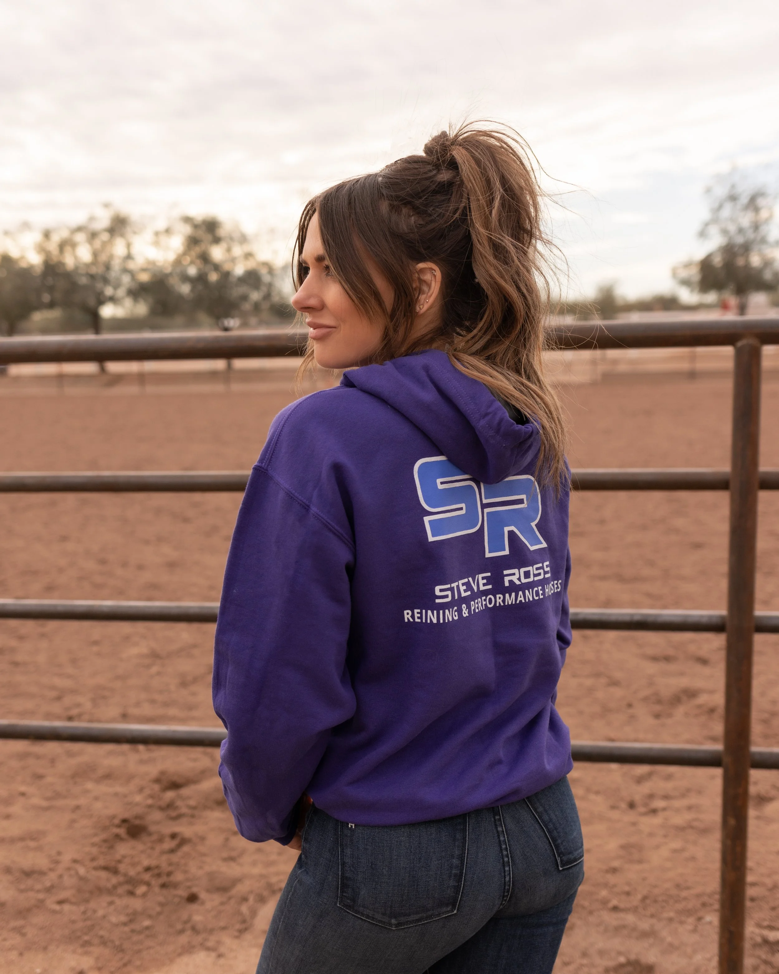 Purple Steve Ross Hoodie — Steve Ross Reining Horses