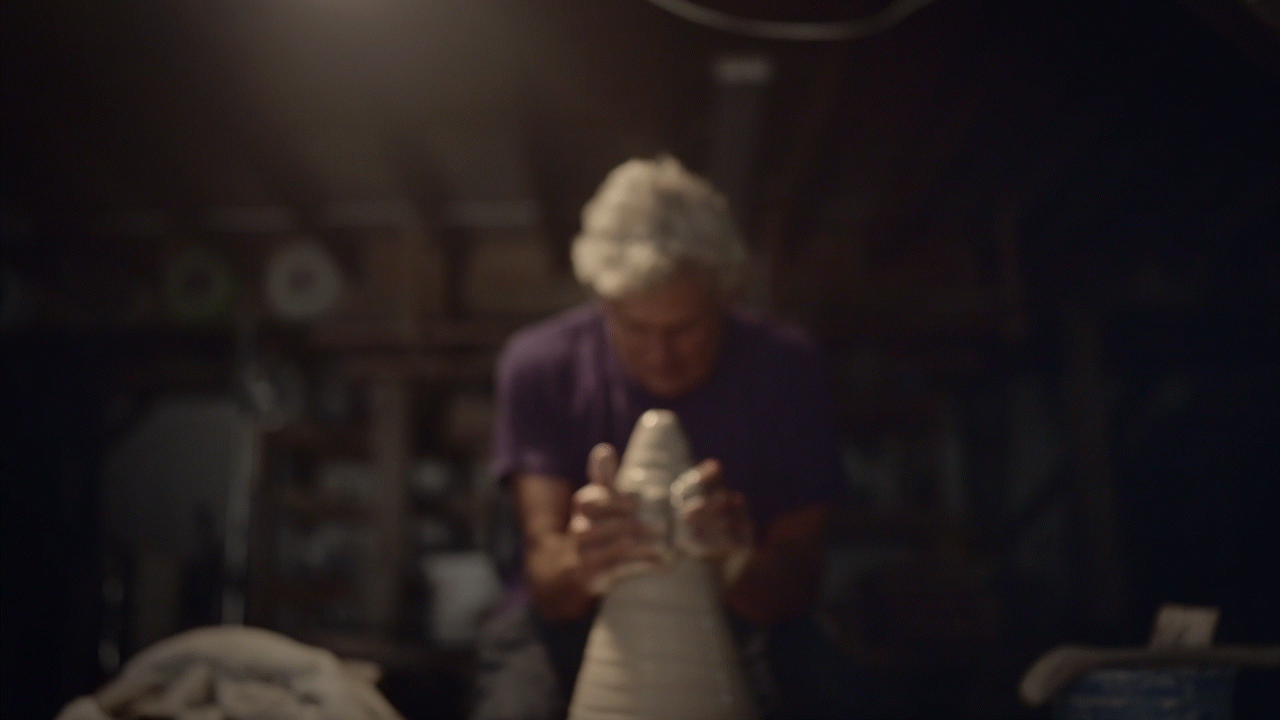 Still from Man, Fire, Clay Documentary directed, shot and produced by DOU DOU