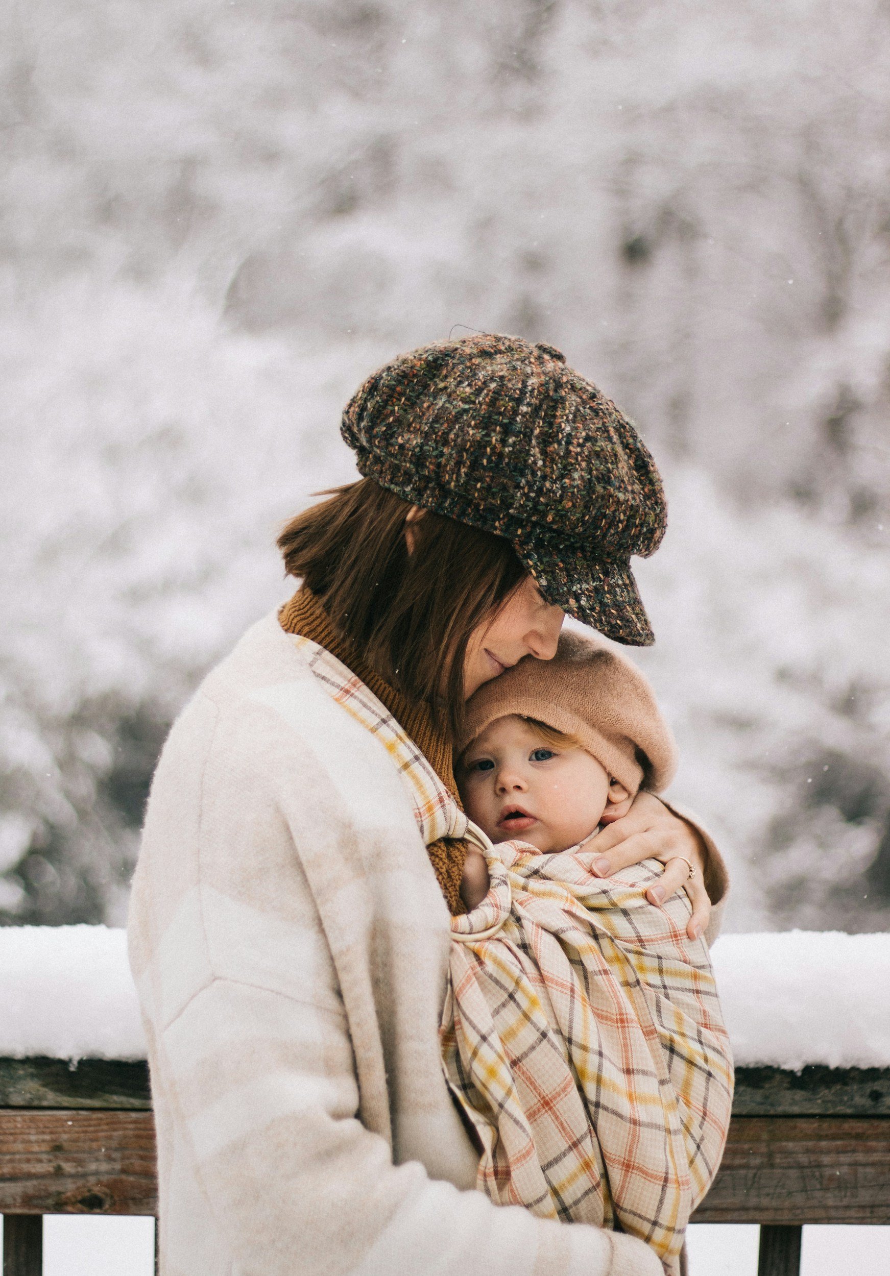 Warm winter family