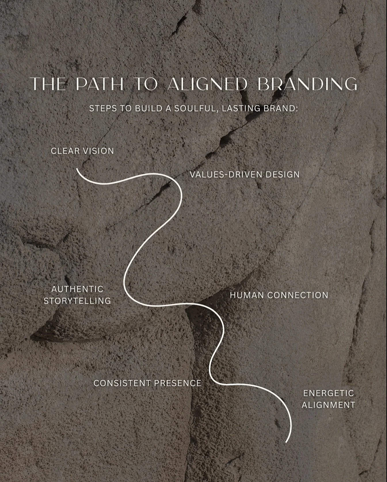 The path to an aligned brand isn&rsquo;t linear ✨ it&rsquo;s soulful, strategic, and full of meaningful moments. Start with vision, build with values, share your true story, and connect with the people who matter. Consistency and energy do the rest! 