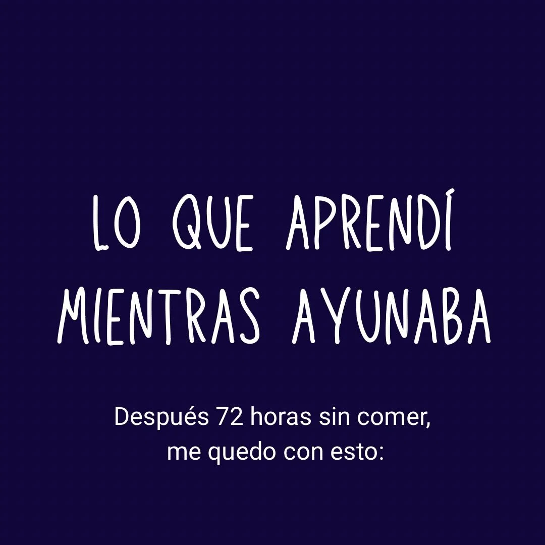 Abrazar la incomodidad (lean into discomfort) es, para m&iacute;, una habilidad necesaria para navegar la vida, parad&oacute;jicamente, sin tanto sufrimiento.

Desliza para que te comparta los aprendizajes que me dejaron 72 horas de ayuno.

Y si tien
