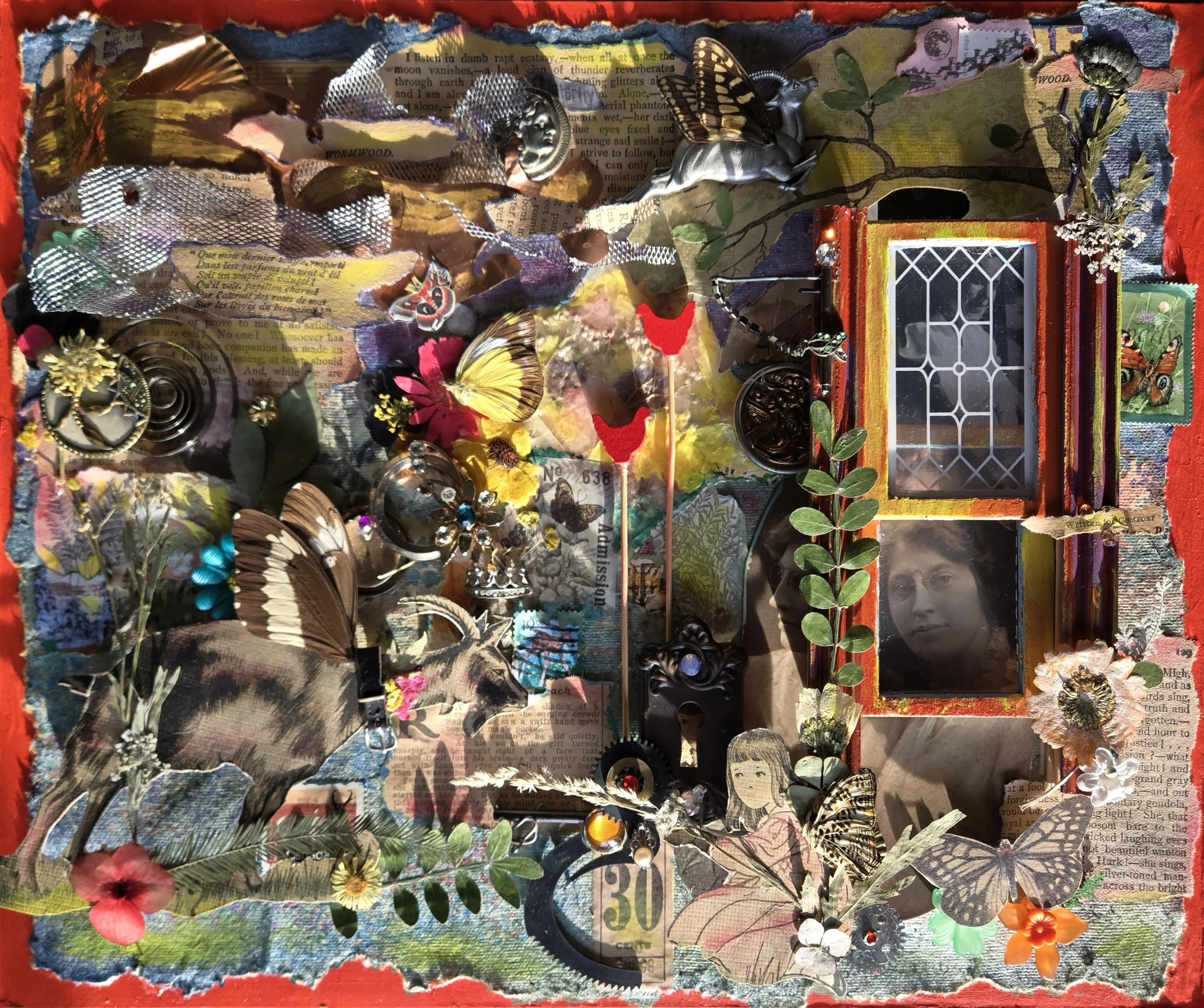 When Goats Fly, 2022, 15.5" x 1.5" x 12.5, found and recycled items