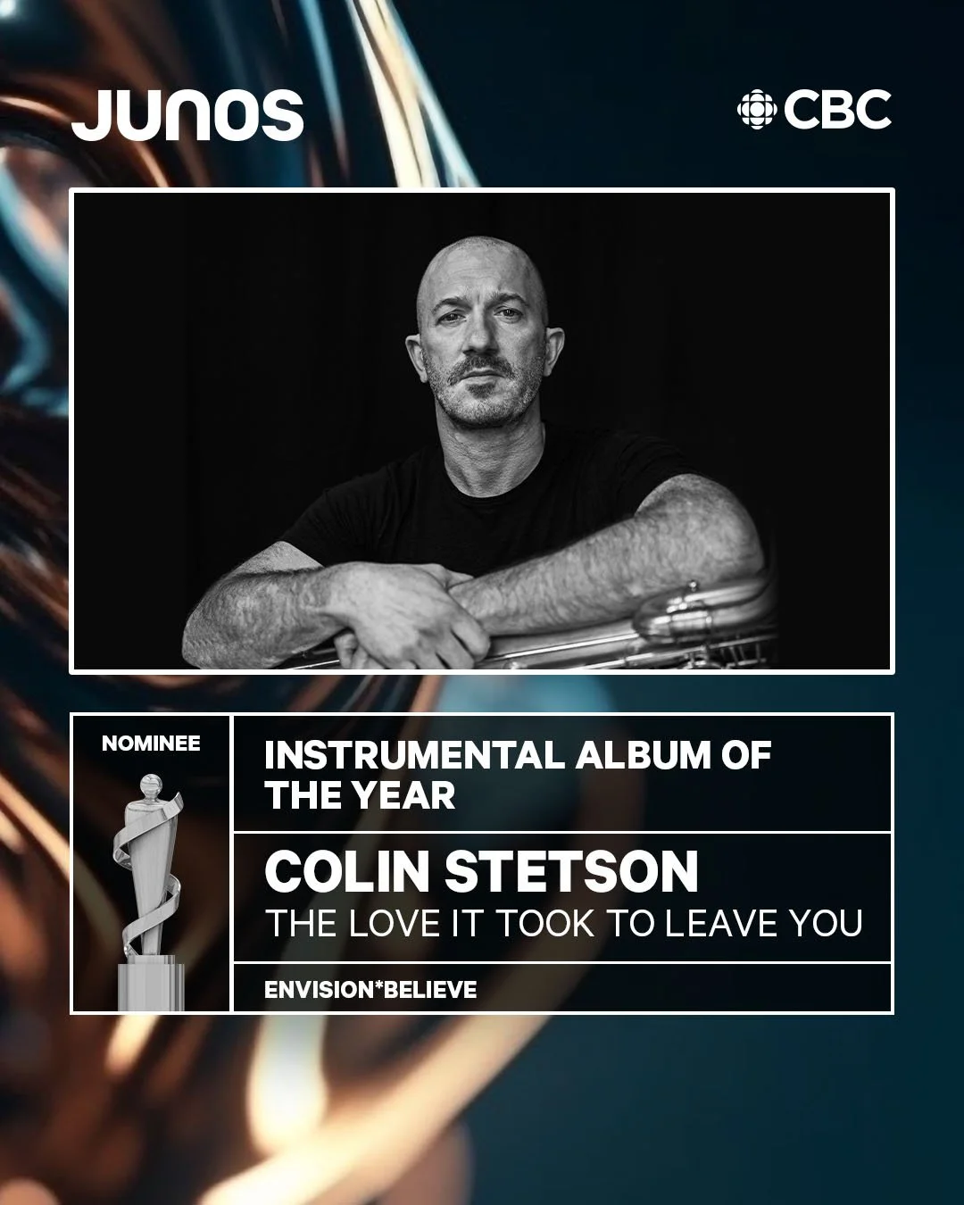 JUNO NOMINATION: Colin Stetson - The love it took to leave you