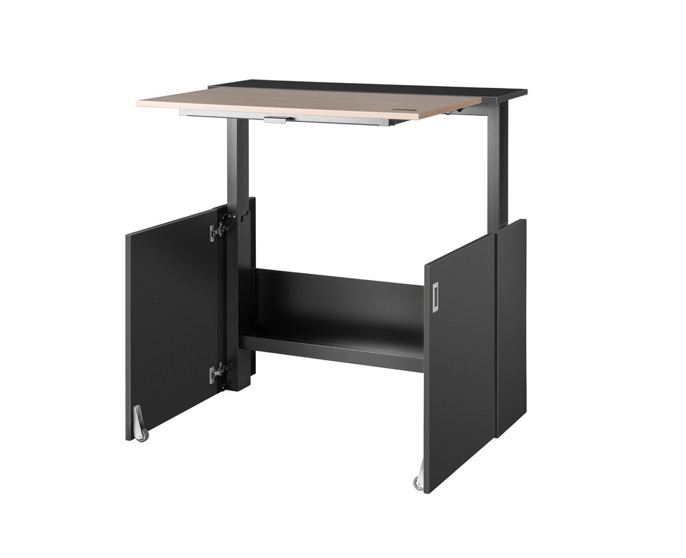 black cabinet desk sit-stand desk natural oak worktop.jpg