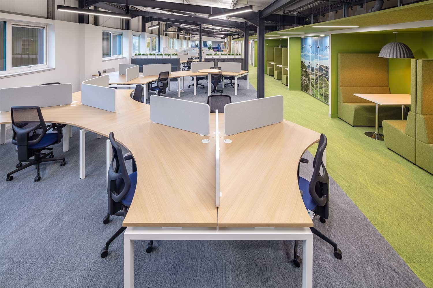 Organic shaped desks