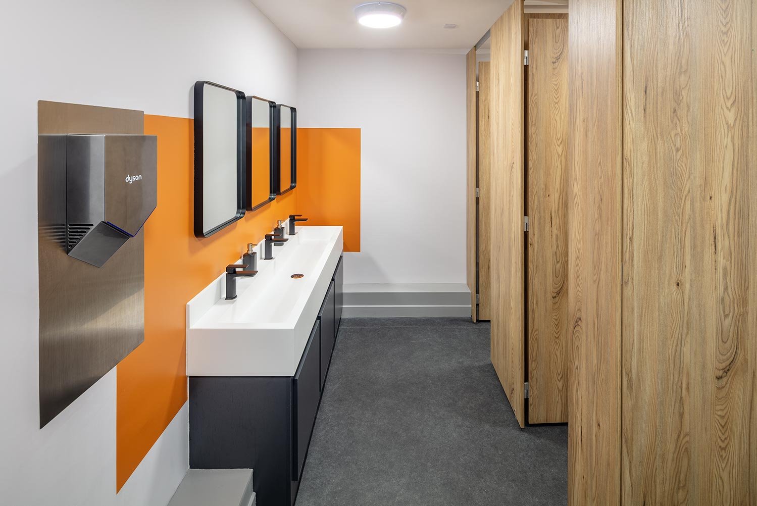 Refurbished office toilets